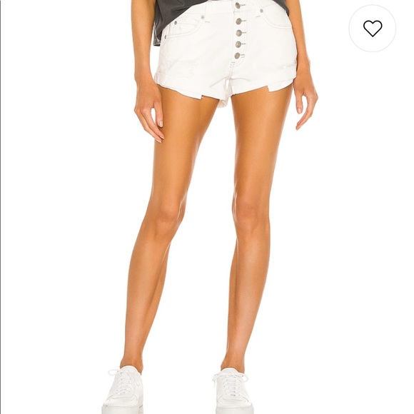 Free People Romeo Rolled Cut Off Button Fly Short in White Style OB1071936 - Picture 16 of 16